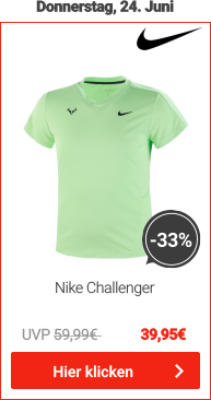 Nike Tennisbekleidung Dri-Fit Challenger T-Shirt Herren - Limette, Dunkelblau
