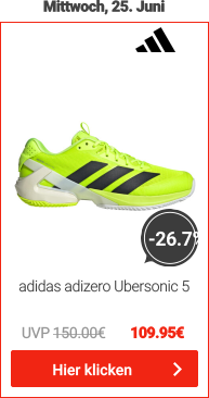 Adizero Ubersonic 5 Sandplatzschuh Herren - Limette, Schwarz